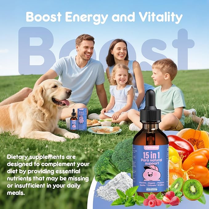 Parasite Cleanse for Humans & Kids,Parasite Cleanse for Children,Zeolite Detox Liquid Drops,Candida Cleanse & Wellness Formula,Contains wormwood black walnut clove,Chlorella,Oregano,2 Fl Oz