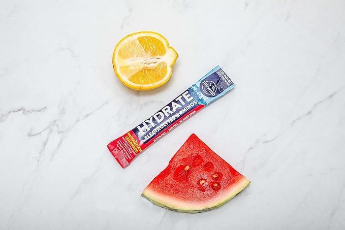 TruWild Natural Hydration Powder Single Serve Zero Sugar, Vegan Electrolytes + Amino Acids, Recovery Drink for Everyday Use, Post Workout Muscle Support Supplement + Magnesium (Watermelon Lemonade)