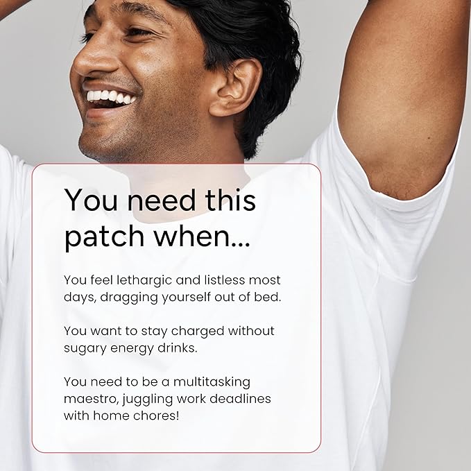 Energy Patch | Guarana, Taurine, Glucuronolactone, Green Tea, B Vitamins | 30 Patches
