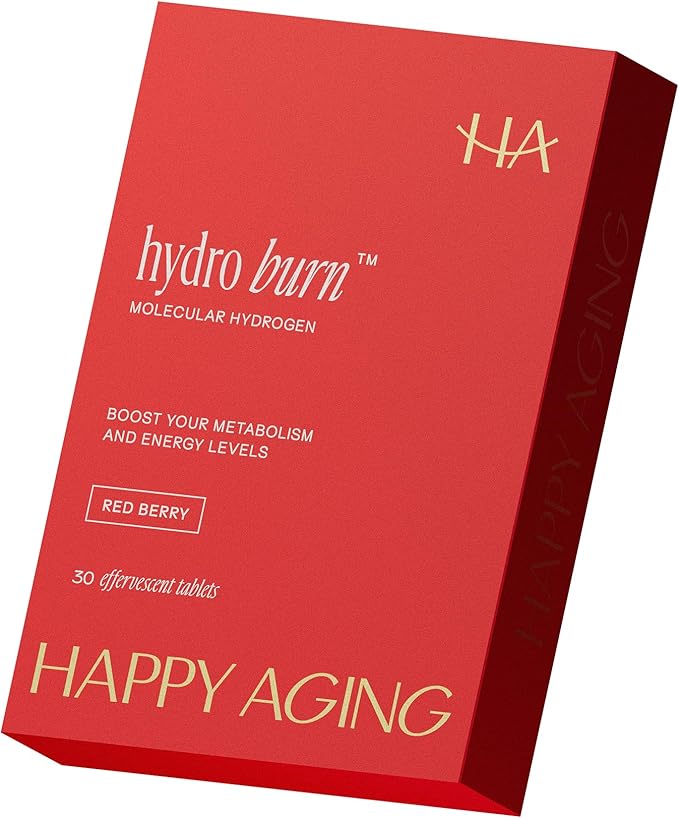 Hydro Burn Effervescent Hydrogen Tablets – Molecular Hydrogen for Longevity, Metabolic Support, Clean Energy & Thermogenic Weight Loss – Antioxidant, Caffeine-Free, 60 Tablets