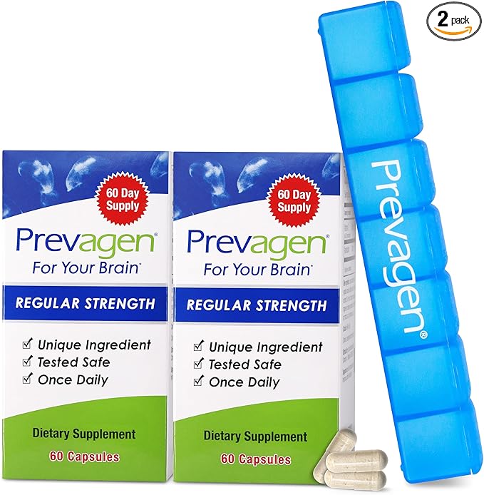 Prevagen Regular Strength - 120 Capsules (4 Month Supply) | Formulated for Your Brain | 10mg of Apoaequorin Plus Vitamin D3 with 7-Day Pill Minder