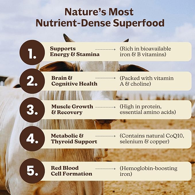 MK Supplements – Grass Fed Beef Liver 3000 mg, Freeze-Dried Beef Liver Capsules, 100% Pasture-Raised in New Zealand, 180 Liver Capsules, 45-Day Supply