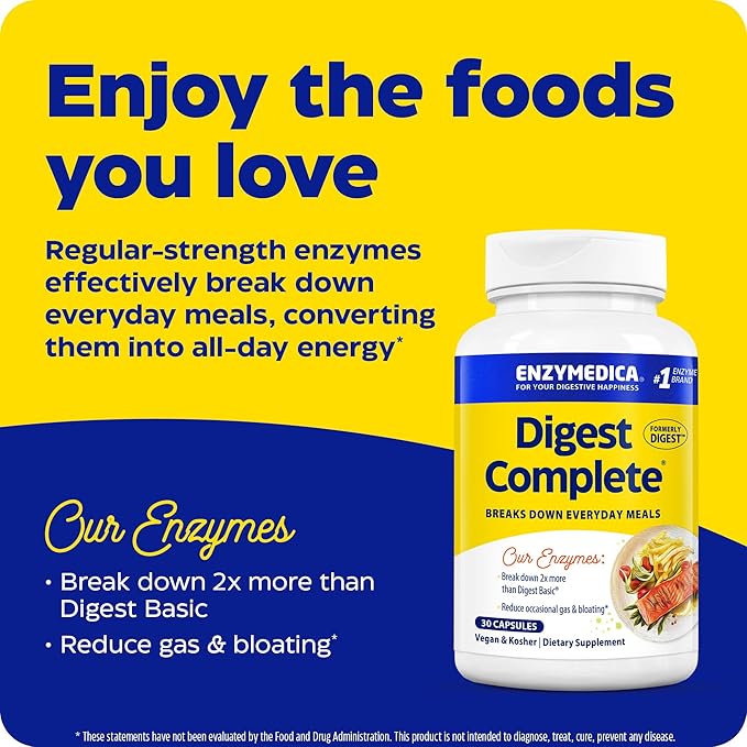 Enzymedica - Digest, Complete Digestive Enzyme Formula, 30 Capsules