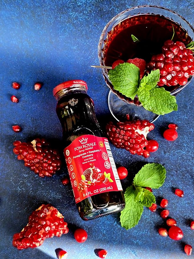 Pomegranate Raspberry Cranberry, 8.4 Ounce Glass Bottle (Pack of 15), Cold Pressed Juice, Non-GMO, Gluten Free, Kosher Certified, Preservative Free