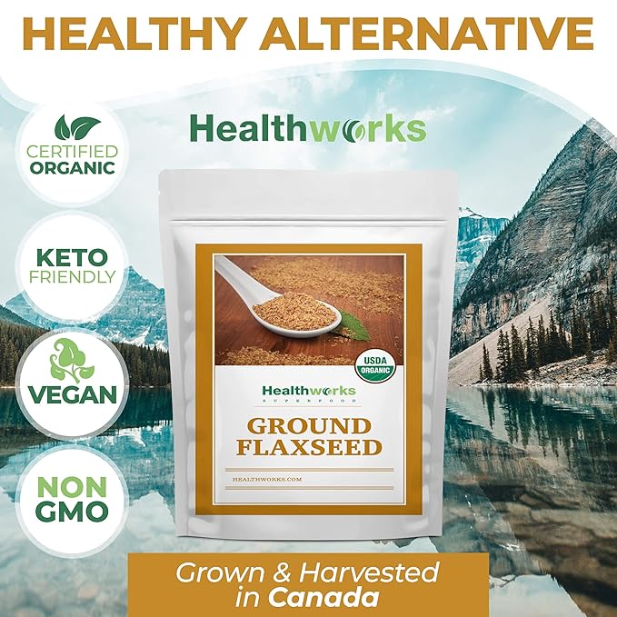 Healthworks Superfoods Flax Seed Organic - 48 Oz / 3 Lbs - Finely Ground Cold Milled Raw