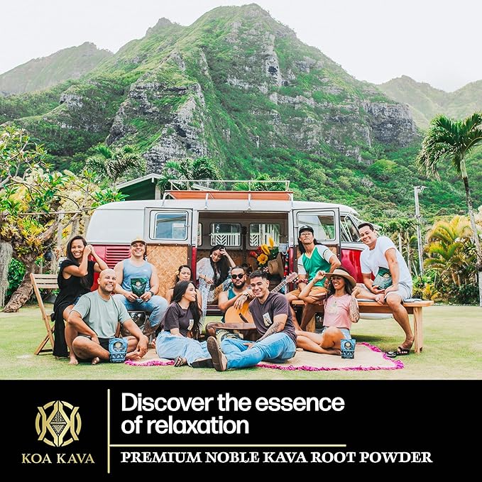 Vanuatu Koa Kava Kava Powder - 1 Kilo Premium Noble Waka Kava Tea made from Lateral Roots in Vanuatu for Authentic Relaxation. 1 Kilogram