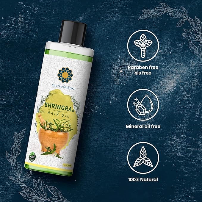 Hair Oil 6.76 fl oz., with Bhringraj, Amla Extract, Kalonji, Seasme, Avacado, Walnut, Thyme, Jajoba , Grape Seed & Coconut Oil 200 ml