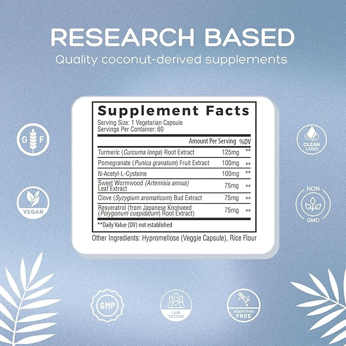 Premium Biofilm Defense Complex: Antioxidants, Herbs and Botanicals for Immune System Support & Digestive Health | 60 Capsules