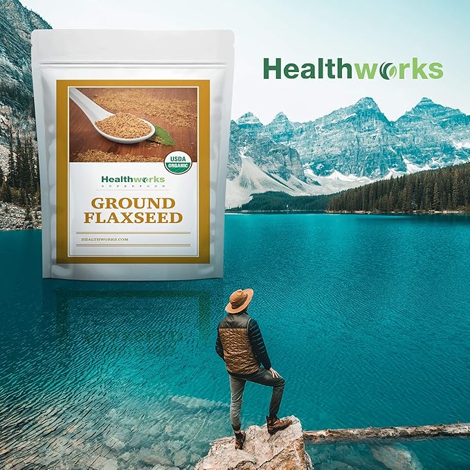 Healthworks Superfoods Flax Seed Organic - 48 Oz / 3 Lbs - Finely Ground Cold Milled Raw